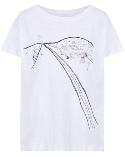 Armani Exchange Katoenen T-shirt Met Print - Wit