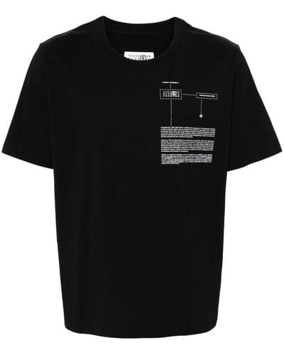 MM6 by Maison Martin Margiela T-Shirt mit Nummern-Motiv - Schwarz