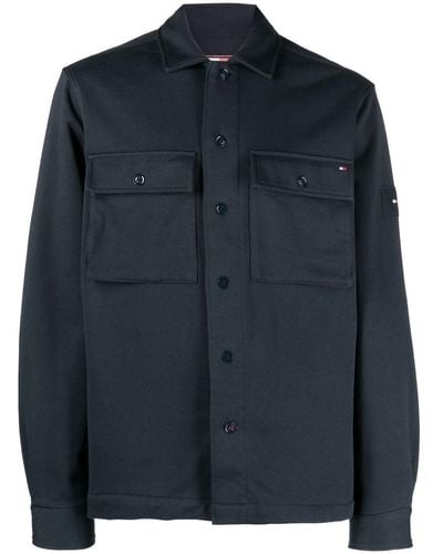 Tommy Hilfiger Jersey Shirt Jacket - Blue