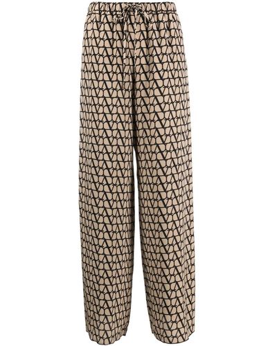 Valentino Garavani Toile Iconographe Seidenhose - Natur