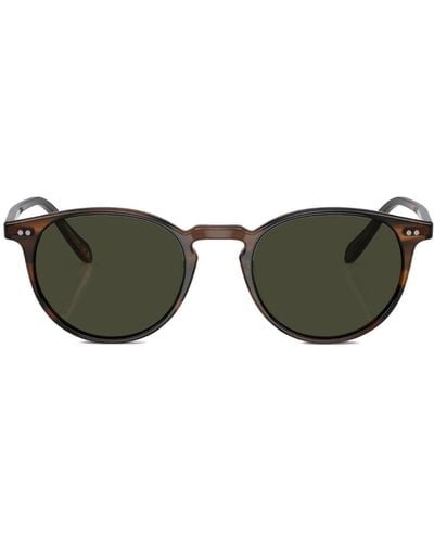 Oliver Peoples Riley Round-frame Sunglasses - Green