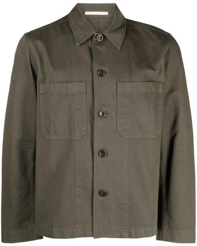 Norse Projects Long-sleeved Organic Cotton Shirt Jacket - Green