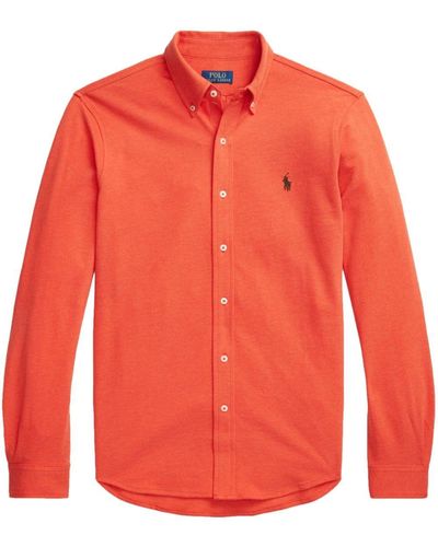 Orange Polo Ralph Lauren Shirts for Men | Lyst