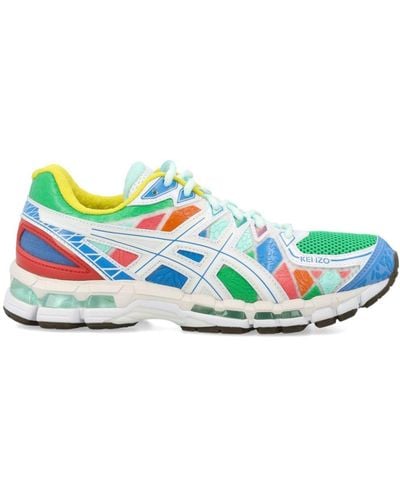Asics X Kenzo Panelled-design Trainers - Green