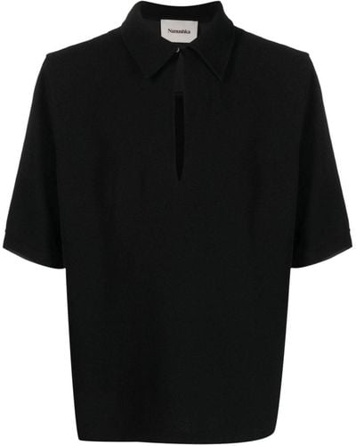 Nanushka Niklas Bouclé-crepe Shirt - Black