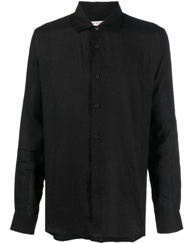 Orlebar Brown Giles Long-sleeve Linen Shirt - Black
