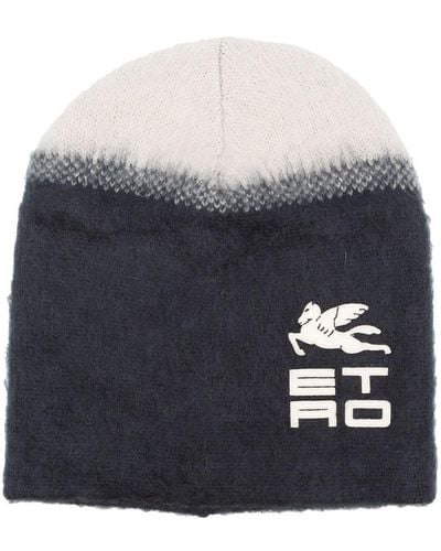 Etro Mütze mit Logo-Print - Blau