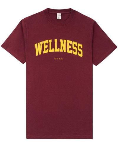 Sporty & Rich Wellness Ivy Cotton T-shirt - Red