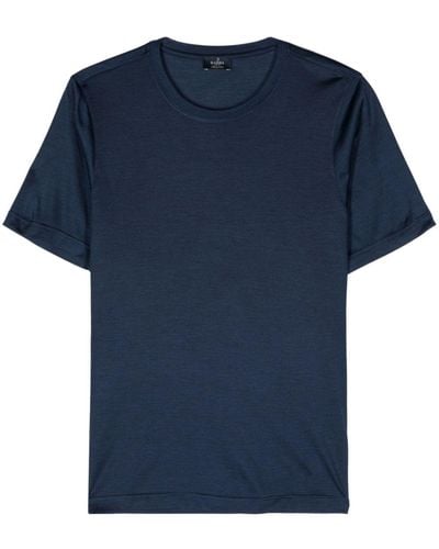 Barba Napoli Crew-neck Silk T-shirt - Blauw