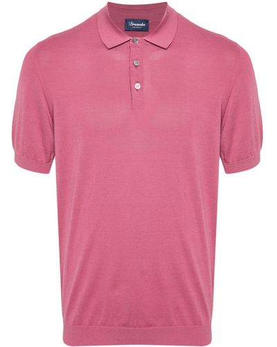 Drumohr Knitted Polo Shirt - Pink