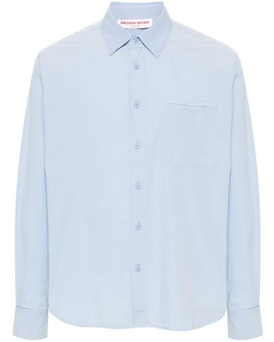 Orlebar Brown Katoenen Overhemd - Blauw