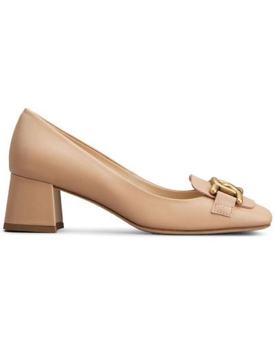 Tod's Kate 50mm Leather Pumps - Natural