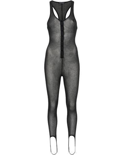 ANDREADAMO Semi-transparent Jumpsuit - Grau