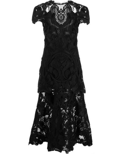 Jonathan Simkhai Midi-jurk Met Uitgesneden Details - Zwart