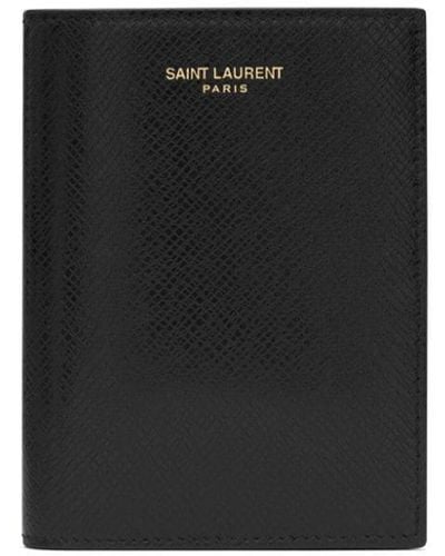Saint Laurent Paris Leather Bifold Wallet - Black