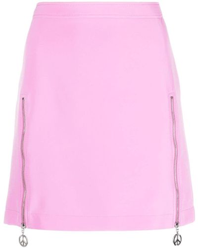 Moschino Zipped Mini Skirt - Pink