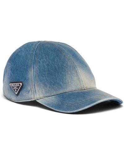 Prada Cappello da baseball con applicazione - Blu