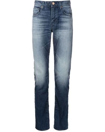 Armani Exchange Slim-Fit-Jeans mit Logo-Patch - Blau