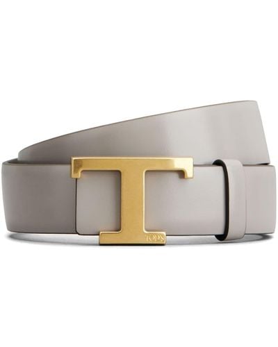 Tod's T-timeless Leather Belt - Gray