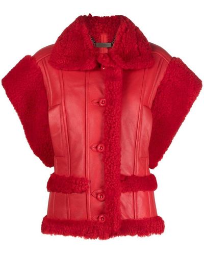 Philipp Plein Gothic Plein Shearling-Weste - Rot