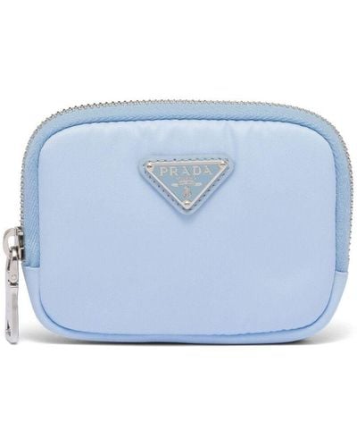 Prada Re-nylon Zip-up Wallet - Blue