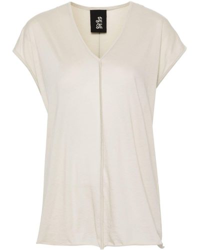 Thom Krom T-shirt à détails de coutures - Blanc