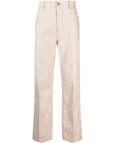 Valentino Garavani Pantalones anchos con costuras en contraste - Neutro