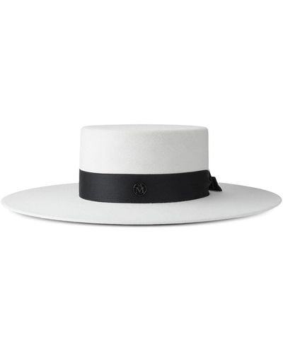 Maison Michel Lana Wool-felt Capeline Hat - White