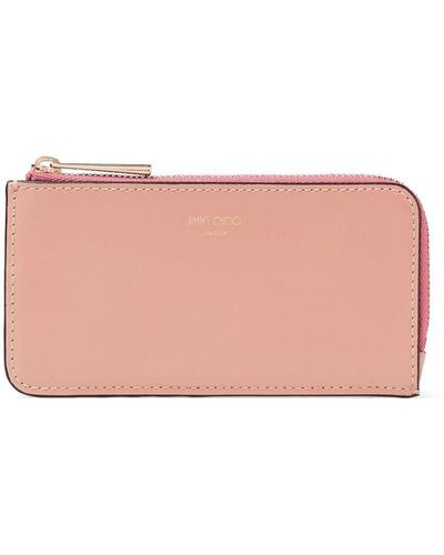 Jimmy Choo Lise-z Two-tone Leather Wallet - Pink