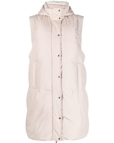 Peserico Hooded Down Gilet - Natural