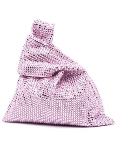 GIUSEPPE DI MORABITO Crystal-embellished Asymmetric Mini Bag - Pink