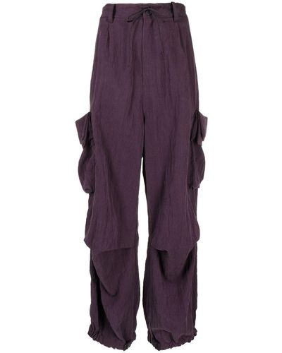 Y-3 Pantalones rectos tipo cargo - Morado