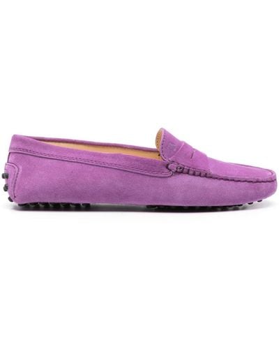 Tod's Suède Penny Loafers - Paars