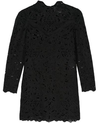 Isabel Marant Broderie Anglaise Mini-jurk - Zwart