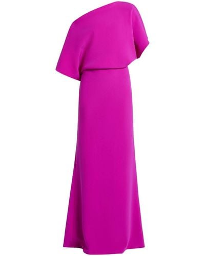 Amsale Off-shoulder Crepe Gown - Purple