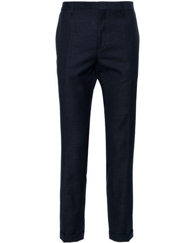 Paul Smith Mid-rise Tailored Wool Trousers - Blue