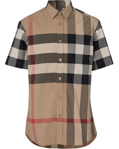 Burberry Somerton Vintage Check Stretch-cotton Shirt - Multicolor