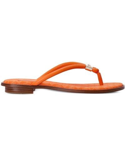 MICHAEL Michael Kors Monogram Flat Sandals - Orange