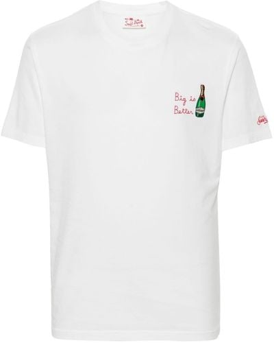 Mc2 Saint Barth T-Shirt mit Logo-Stickerei - Weiß