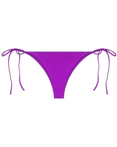 Mc2 Saint Barth Marielle Logo-detail Bikini Bottoms - Purple