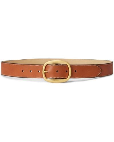 Polo Ralph Lauren Engraved-buckle Leather Belt - Brown
