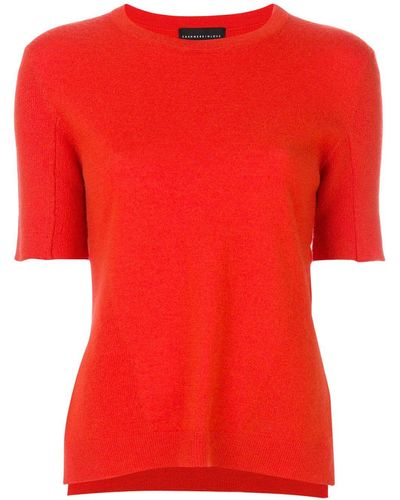 Cashmere In Love Sahar Knitted Top - Red
