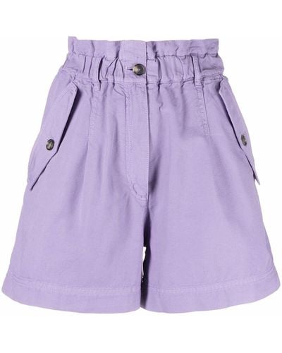 KENZO Purple Paperbag-waist Bermuda Shorts