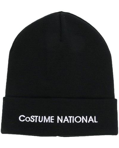 CoSTUME NATIONAL Embroidered Logo Beanie - Black