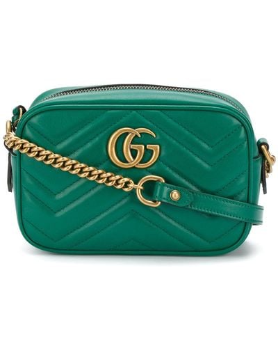 Gucci Mini Gg Marmont Crossbody Bag - Green