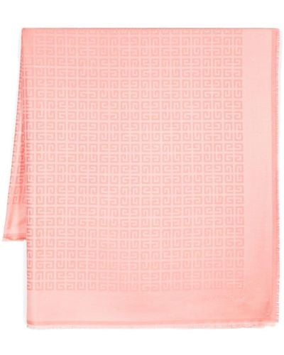 Givenchy Ausgefranster Schal aus 4G-Jacquard - Pink