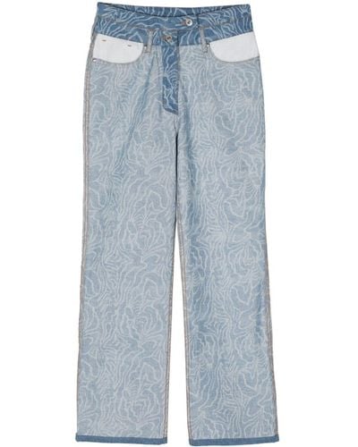 Sonia Rykiel Zebra High-rise Flared Jeans - ブルー
