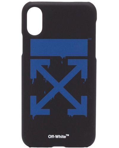 Off-White c/o Virgil Abloh Coque de smartphone Arrows à logo imprimé - Bleu