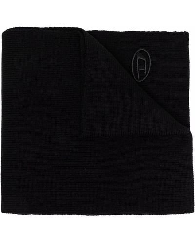 DIESEL K-coder Ribbed Wool-blend Scarf - Black