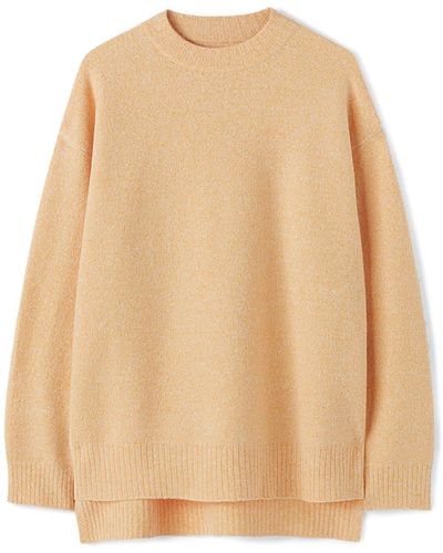 Jil Sander Crew-neck Wool-blend Sweater - Natural